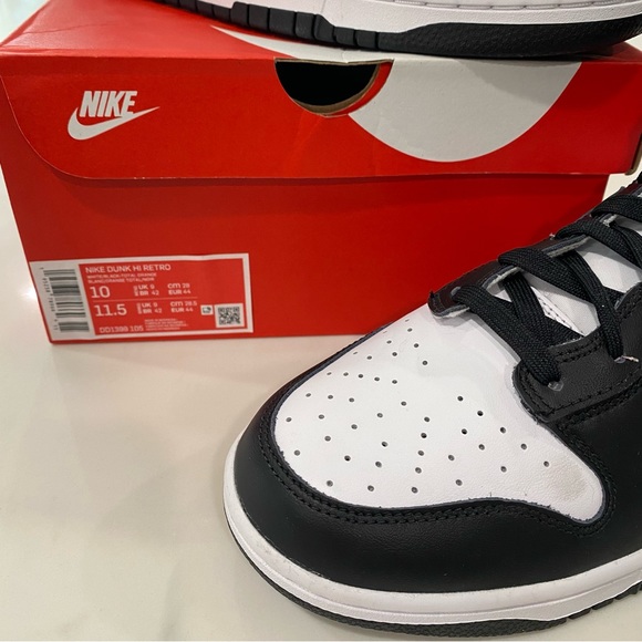 Nike Dunk Hi retro Pandas sz 10 DS - Picture 7 of 16